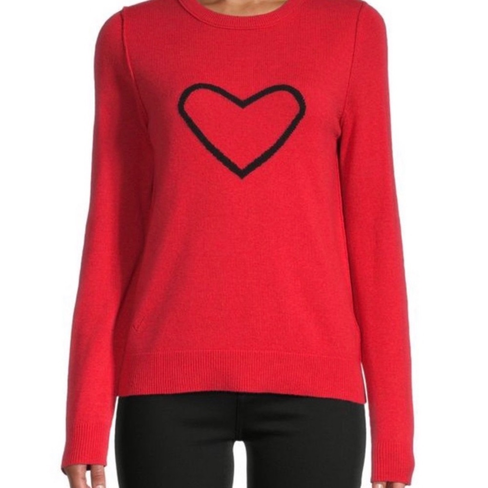 Zadig & Voltaire Miss Heart Wool and Cashmere Sweater Red Size M